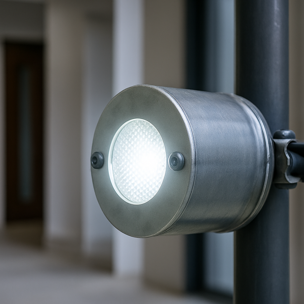 Heavy-Duty Battery-Powered Scaffold Light with Amber Flash – Built for Safety & Maximum Visibility