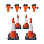 36m Cone-Top Retractable Safety Barrier Kit (KIT12) – Heavy-Duty Traffic & Crowd Control System