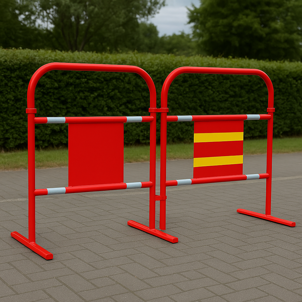 Steel Site Safety Barrier – Economical, Reflective & Quick to Deploy