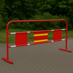 Steel Site Safety Barrier – Economical, Reflective & Quick to Deploy