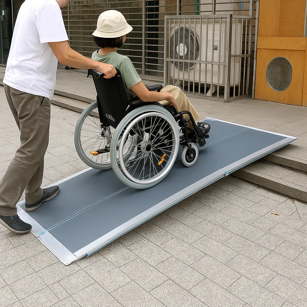 VeltoRamp Broadfold Series – Compact Aluminium Wheelchair Ramp (5 ft to 8 ft)