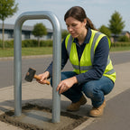 76mm BarriLift Removable Hoop Barrier with Key Lock – Heavy-Duty Galvanised or 304 Stainless Steel for Pedestrian & Vehicle Access Control