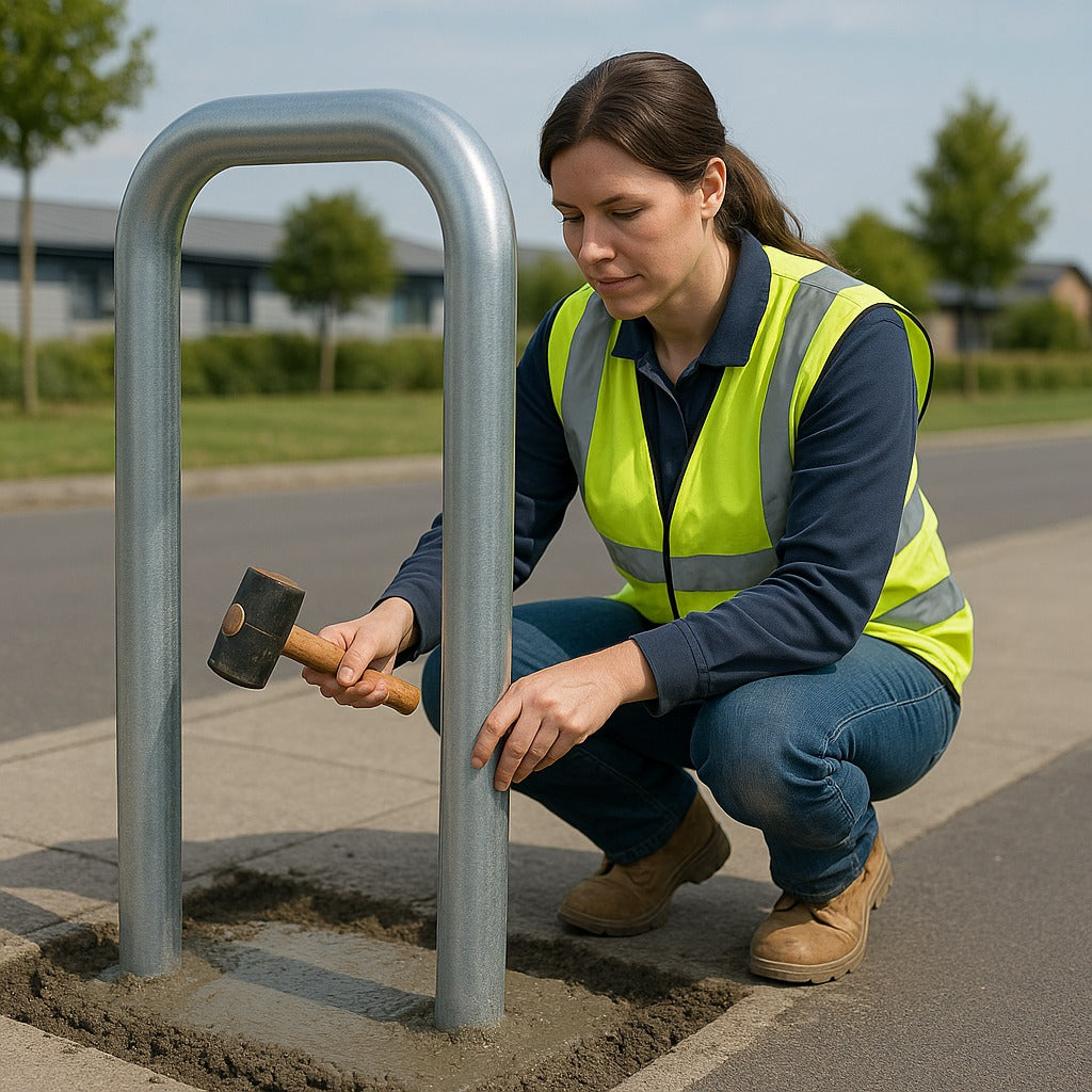 76mm BarriLift Removable Hoop Barrier with Key Lock – Heavy-Duty Galvanised or 304 Stainless Steel for Pedestrian & Vehicle Access Control