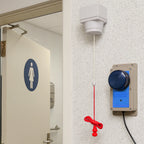 Wireless Disabled Toilet Alarm Kit – Pull-Cord Switch with Siren & Strobe, Up to 100m Range