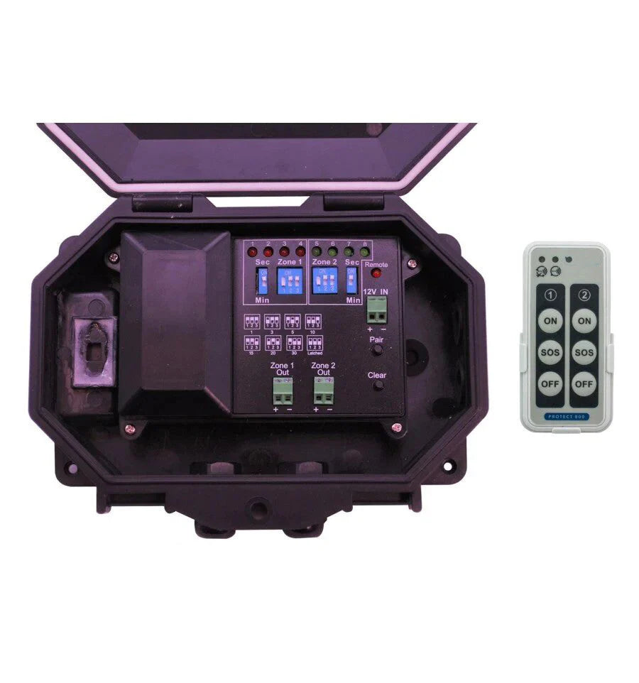 Protect-800 Long Range Wireless Driveway Metal & Vehicle Detecting Alarm with Flood Light