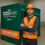 Echo Barrier CS Compact Cutting Station – Portable Acoustic Enclosure | 40dB Noise Reduction | Fire-Resistant