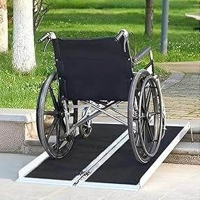 Telescopic Folding Wheelchair Ramp (4 ft – 7 ft) – Lightweight Aluminum Ramp with Anti-Slip Surface, 300 kg Capacity