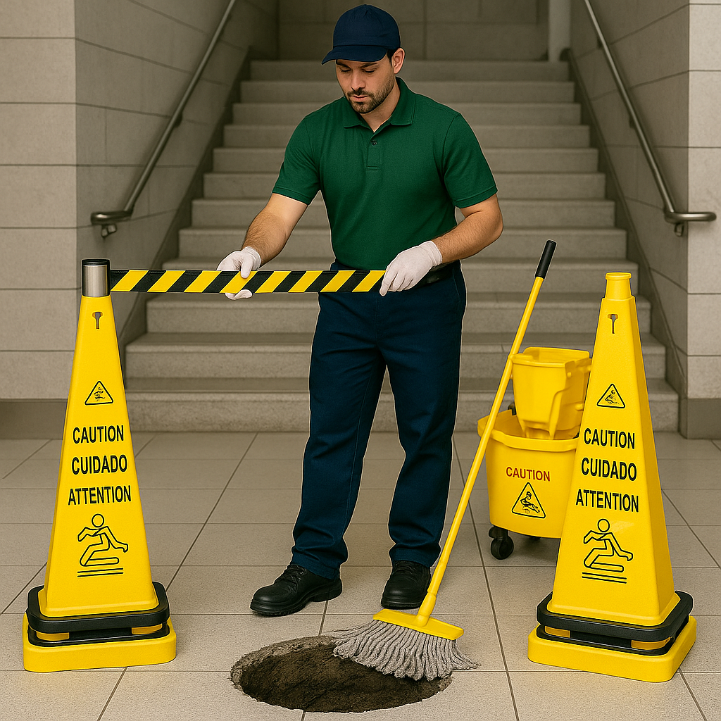 Rubbermaid Portable Barricade “Caution” Safety Cone System – Compact, Modular Traffic & Hazard Control (101 cm × 32 cm × 32 cm)