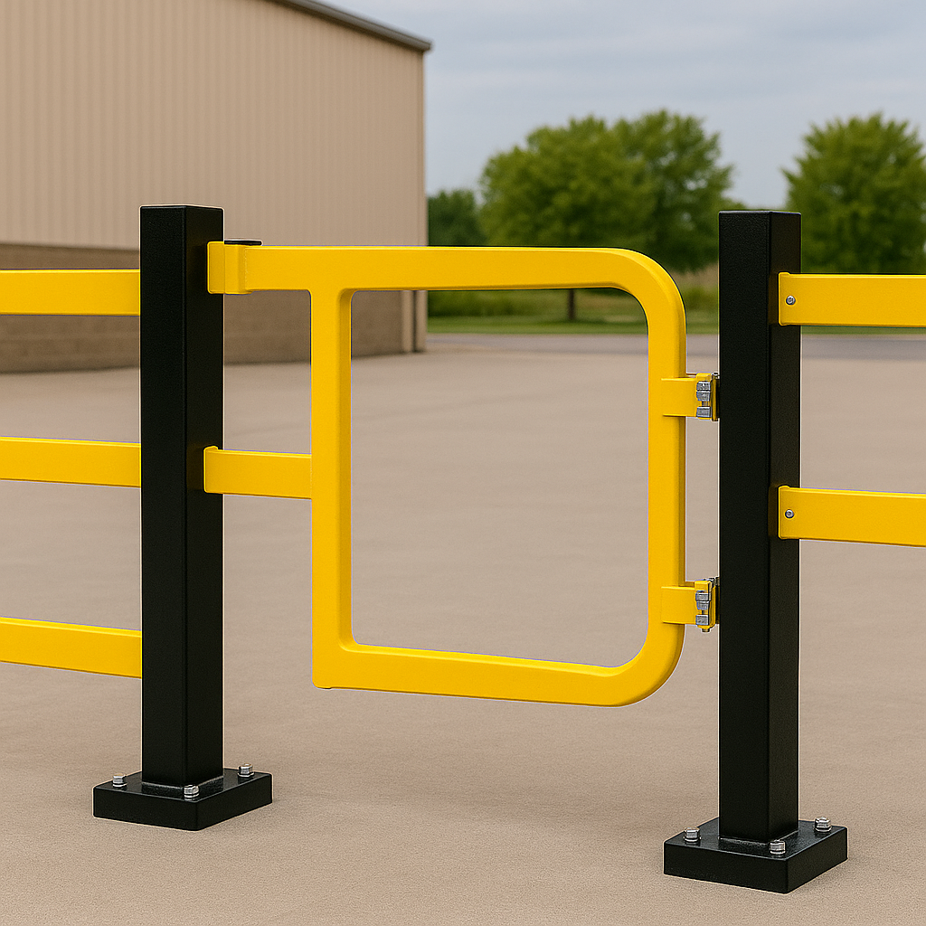Secure Access Gate for Hybrid Railing Systems – Heavy-Duty Steel with Self-Closing Function