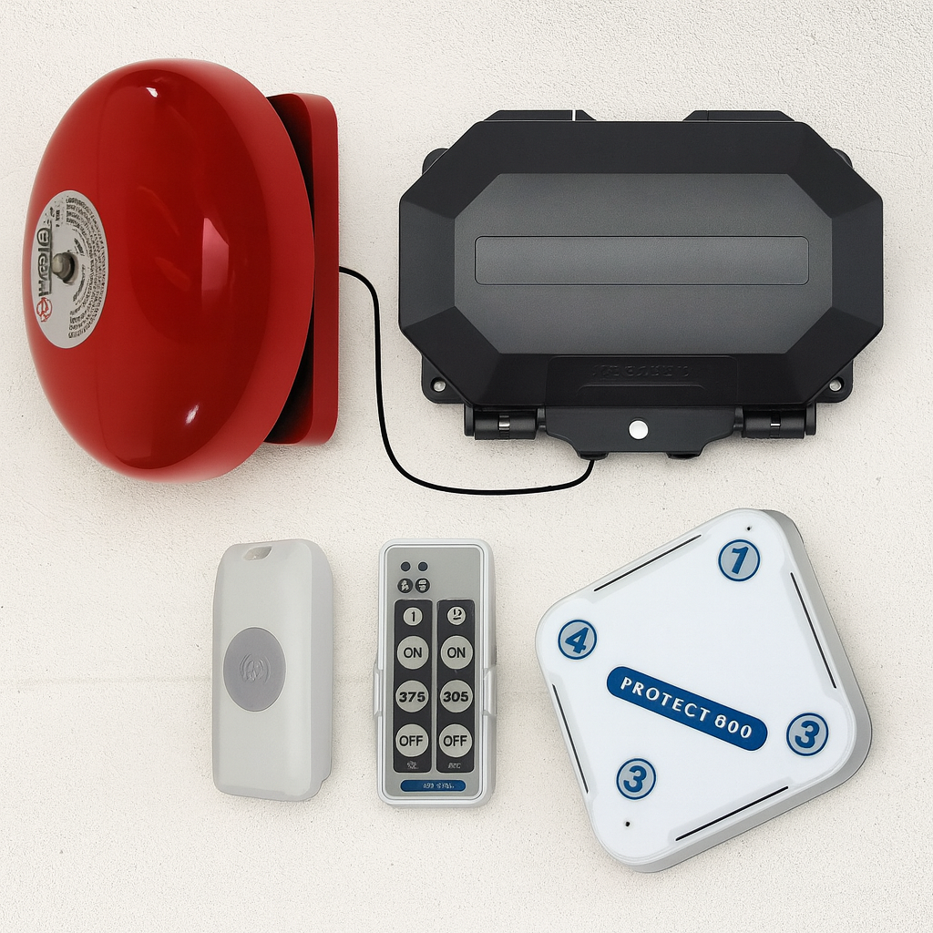 Twin Doorbell Wireless Commercial Bell Kit with Adjustable Loud Bell & Extra Chime Receiver