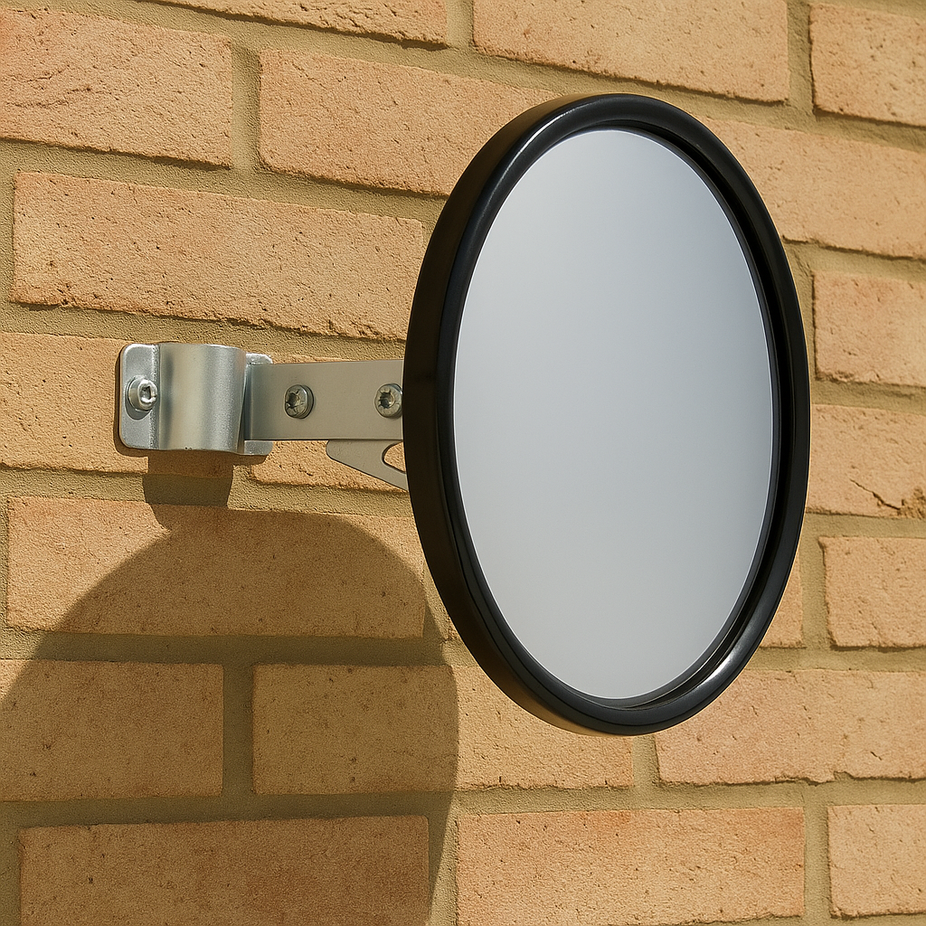 Weatherproof Indoor & Outdoor Convex Traffic Mirror with Adjustable Holder – Enhanced Safety & Visibility