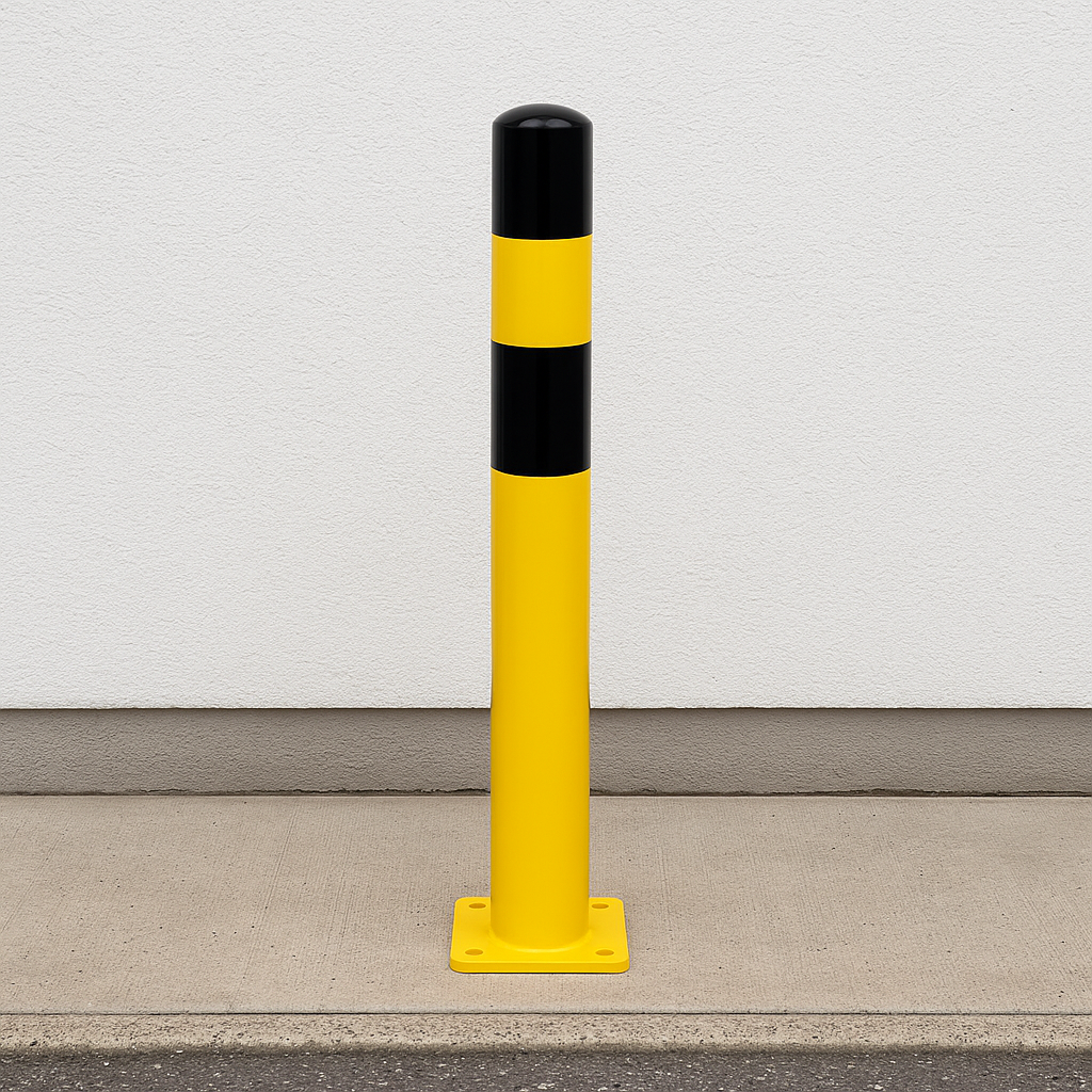 Black Bull Heavy-Duty Bollard Type L – 1200mm Steel Surface-Fix Safety Post for Impact Protection