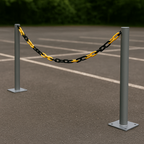 Yellow & Black Plastic Chain Link – Sold by the Metre