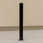 Heavy-Duty Removable Security Bollard – Black Finish with Eyelet | Anti-Theft Driveway & Commercial Barrier Post
