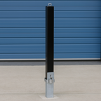 Heavy-Duty Removable Security Bollard – Black Finish with Eyelet | Anti-Theft Driveway & Commercial Barrier Post
