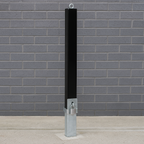 Heavy-Duty Removable Security Bollard – Black Finish with Eyelet | Anti-Theft Driveway & Commercial Barrier Post