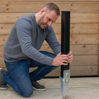 Heavy-Duty Removable Security Bollard – Black Finish with Eyelet | Anti-Theft Driveway & Commercial Barrier Post