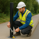 Heavy-Duty Removable Security Bollard – Black Anti-Theft Parking Post with Padlock for Driveways & Commercial Use