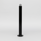 76mm Heavy-Duty Steel Bollard–Black Powder-Coated, Bolt-Down | Impact-Resistant Security Post
