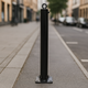 Black Folding Parking Post with Integral Lock (Bolt-Down)