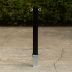 Heavy-Duty Black Removable Security Post with Top-Mounted Chain Eyelets