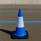 50 cm Flexible Blue PVC Traffic Cone – 2 kg | Durable, 3M Reflective & Virtually Unbreakable