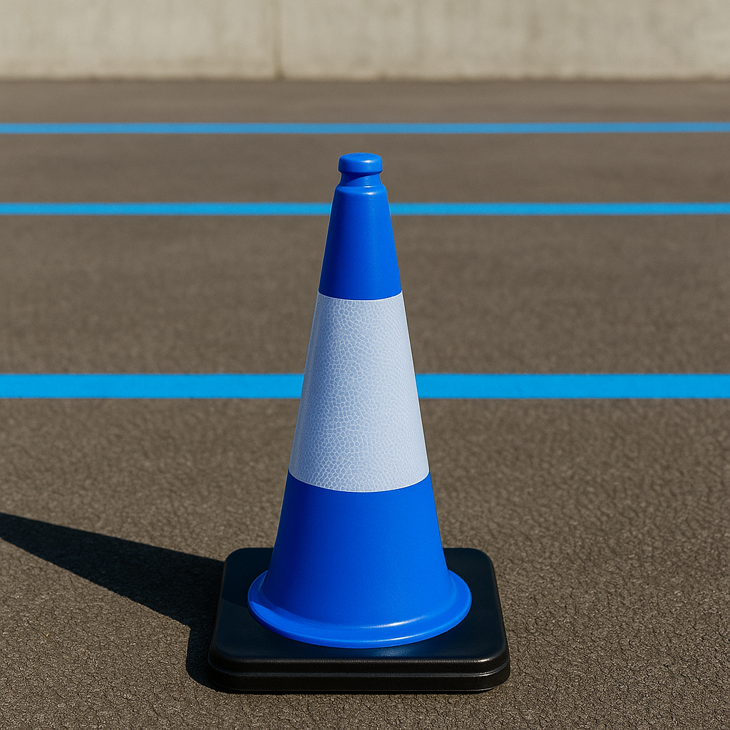 50 cm Flexible Blue PVC Traffic Cone – 2 kg | Durable, 3M Reflective & Virtually Unbreakable
