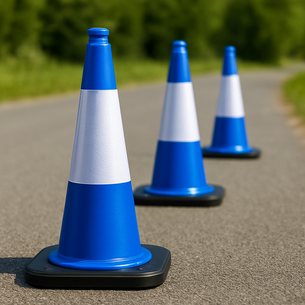 50 cm Flexible Blue PVC Traffic Cone – 2 kg | Durable, 3M Reflective & Virtually Unbreakable
