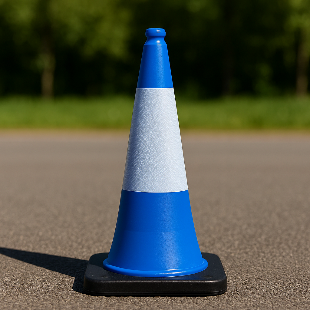 50 cm Flexible Blue PVC Traffic Cone – 2 kg | Durable, 3M Reflective & Virtually Unbreakable