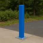 Heavy-Duty Blue Removable Security Post with 2 Ground Bases
