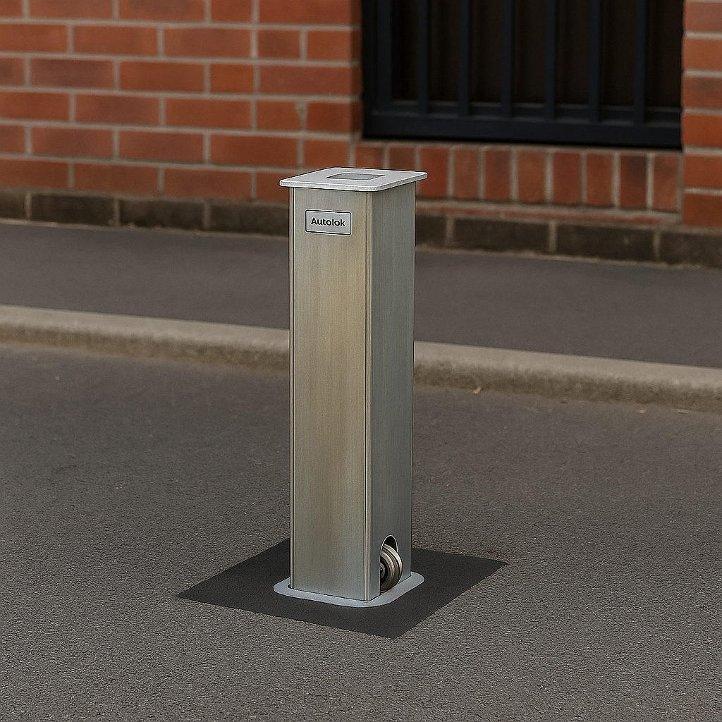 100mm Telescopic Galvanised Security Post – Heavy-Duty Driveway Bollard with Anti-Theft Lock