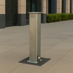 100mm Telescopic Galvanised Security Post – Heavy-Duty Driveway Bollard with Anti-Theft Lock