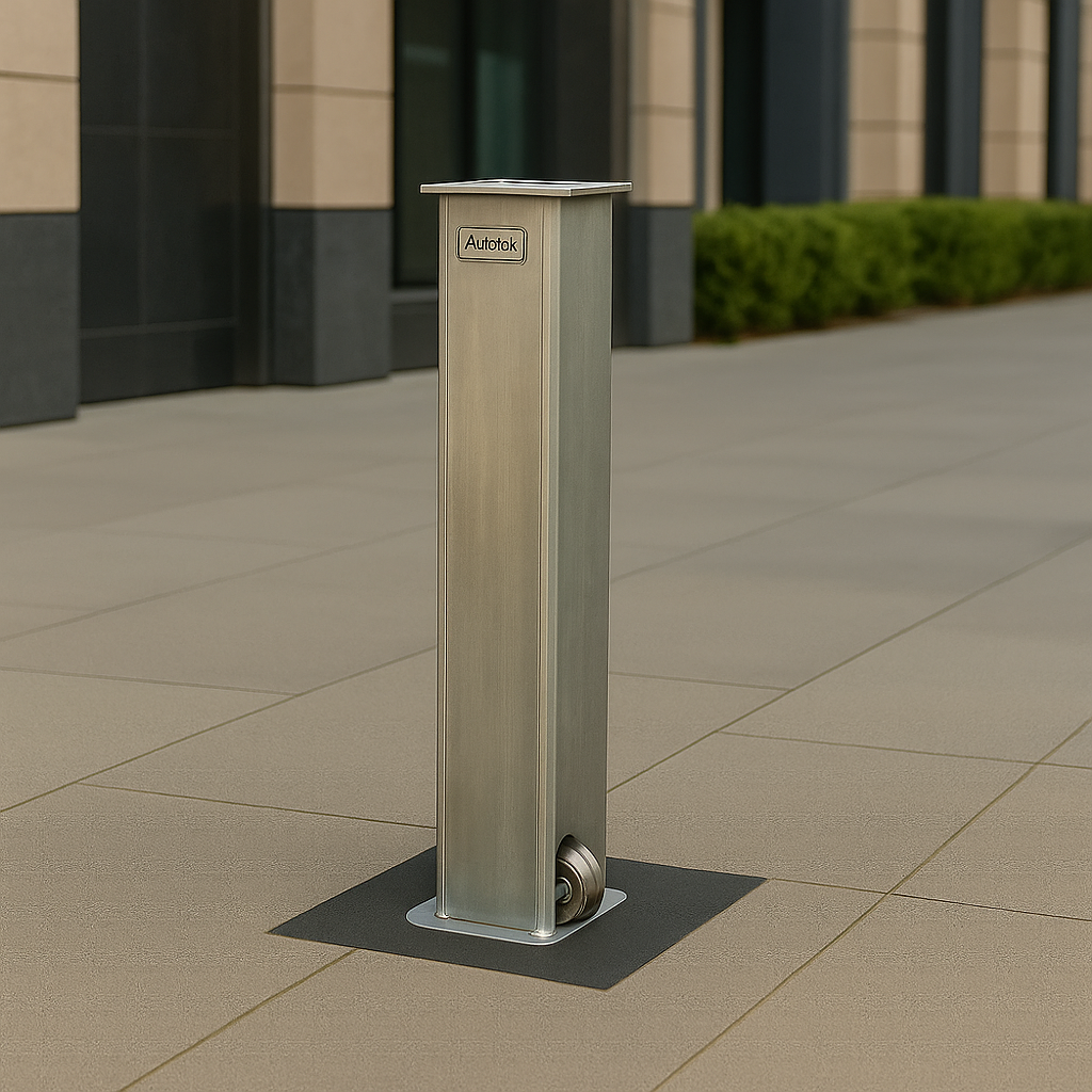 100mm Telescopic Galvanised Security Post – Heavy-Duty Driveway Bollard with Anti-Theft Lock