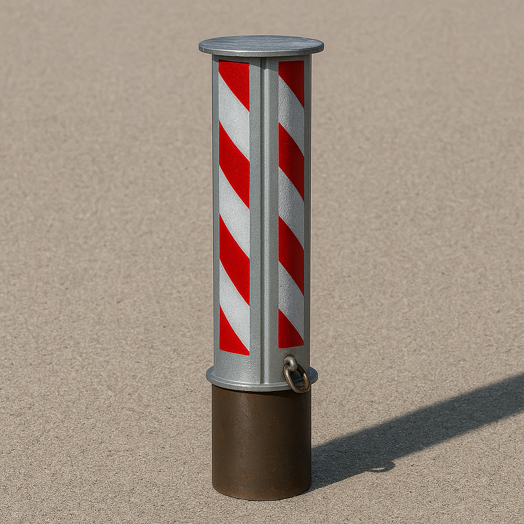 100mm Anti-Ram Square Telescopic Security Bollard – Retractable & Lockable