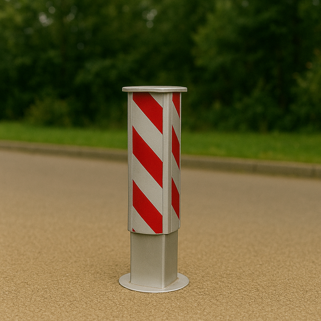 100mm Anti-Ram Square Telescopic Security Bollard – Retractable & Lockable