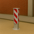 100mm Anti-Ram Square Telescopic Security Bollard – Retractable & Lockable