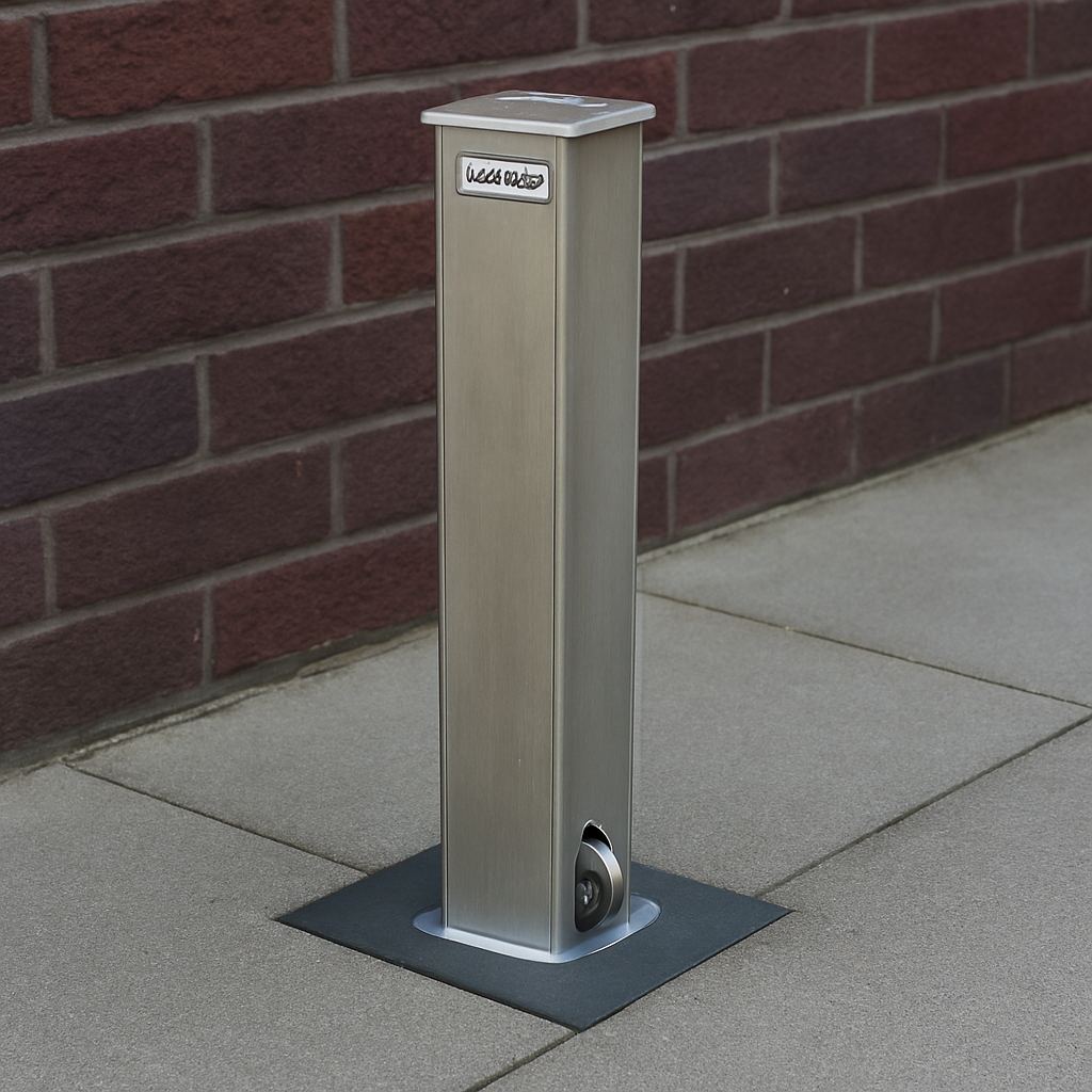 100mm Telescopic Galvanised Security Post – Heavy-Duty Driveway Bollard with Anti-Theft Lock
