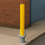 Heavy-Duty Telescopic Parking Post – Anti-Theft Security Bollard with Integrated Lock, High-Visibility Yellow