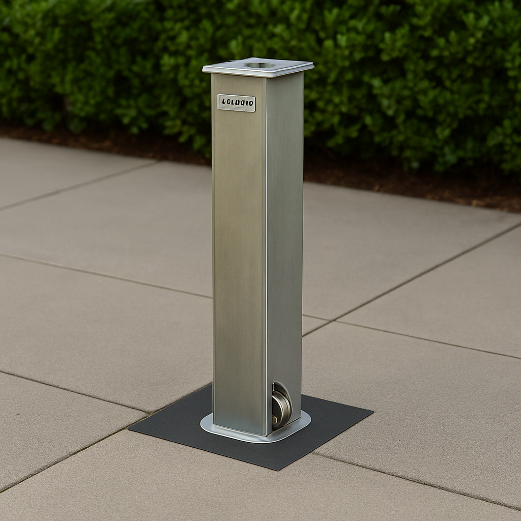 100mm Telescopic Galvanised Security Post – Heavy-Duty Driveway Bollard with Anti-Theft Lock