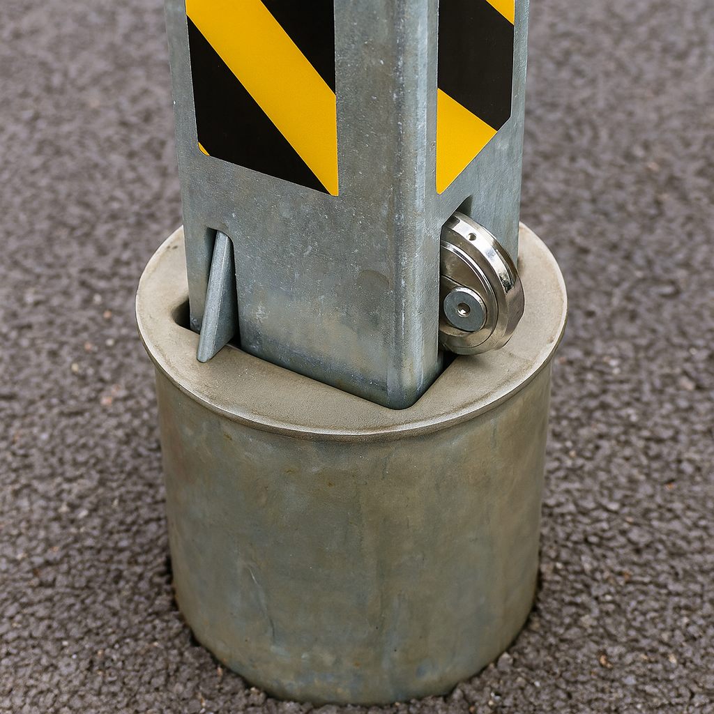 120mm Anti-Ram Telescopic Security Post – Heavy-Duty Retractable Bollard for Vehicle Protection & Access Control