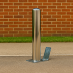 High-Security Stainless Steel Telescopic Post – Retractable Bollard with Weather-Resistant Cap