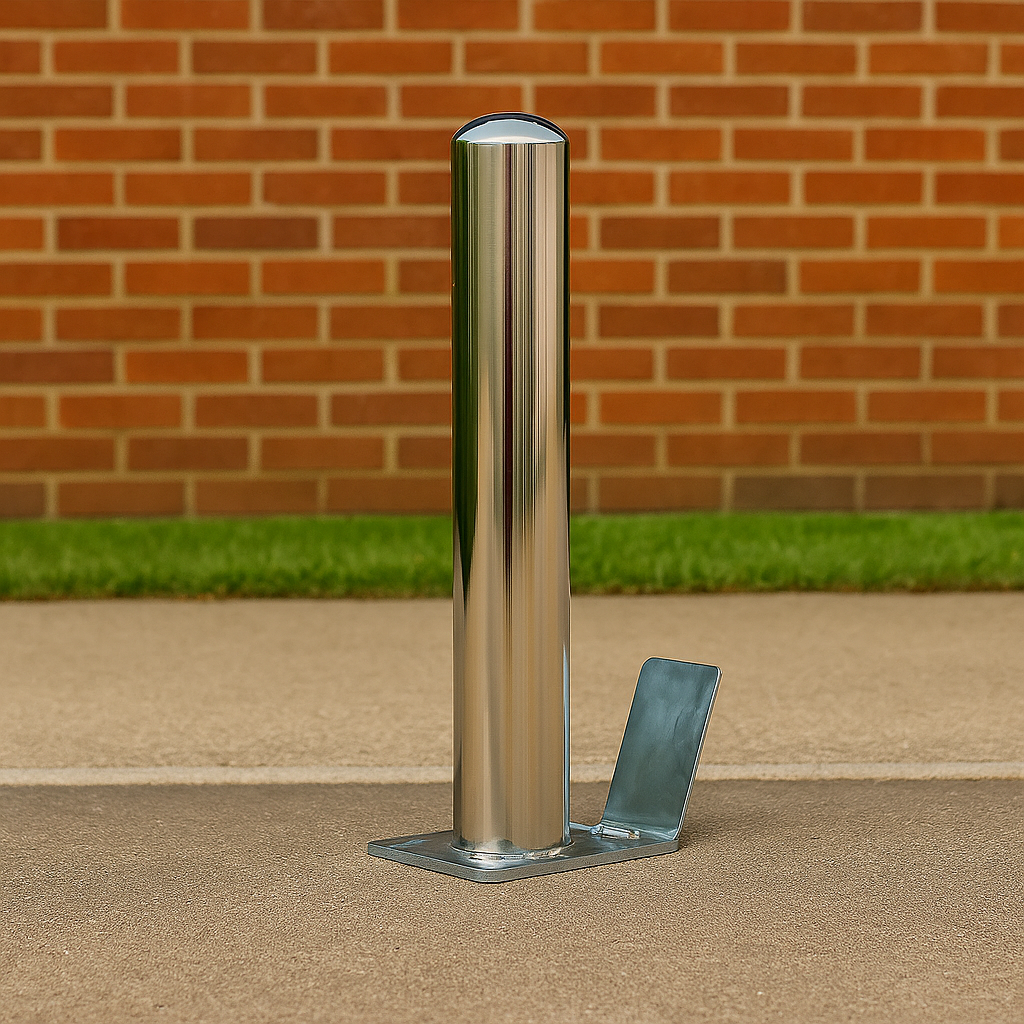 High-Security Stainless Steel Telescopic Post – Retractable Bollard with Weather-Resistant Cap