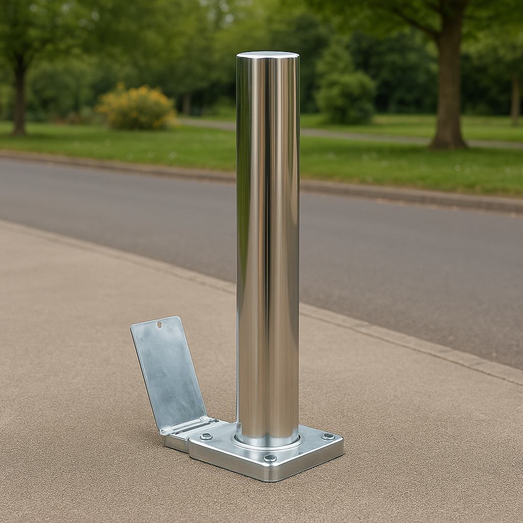 Stainless Steel Retractable Bollard – Premium Telescopic Driveway Security Post