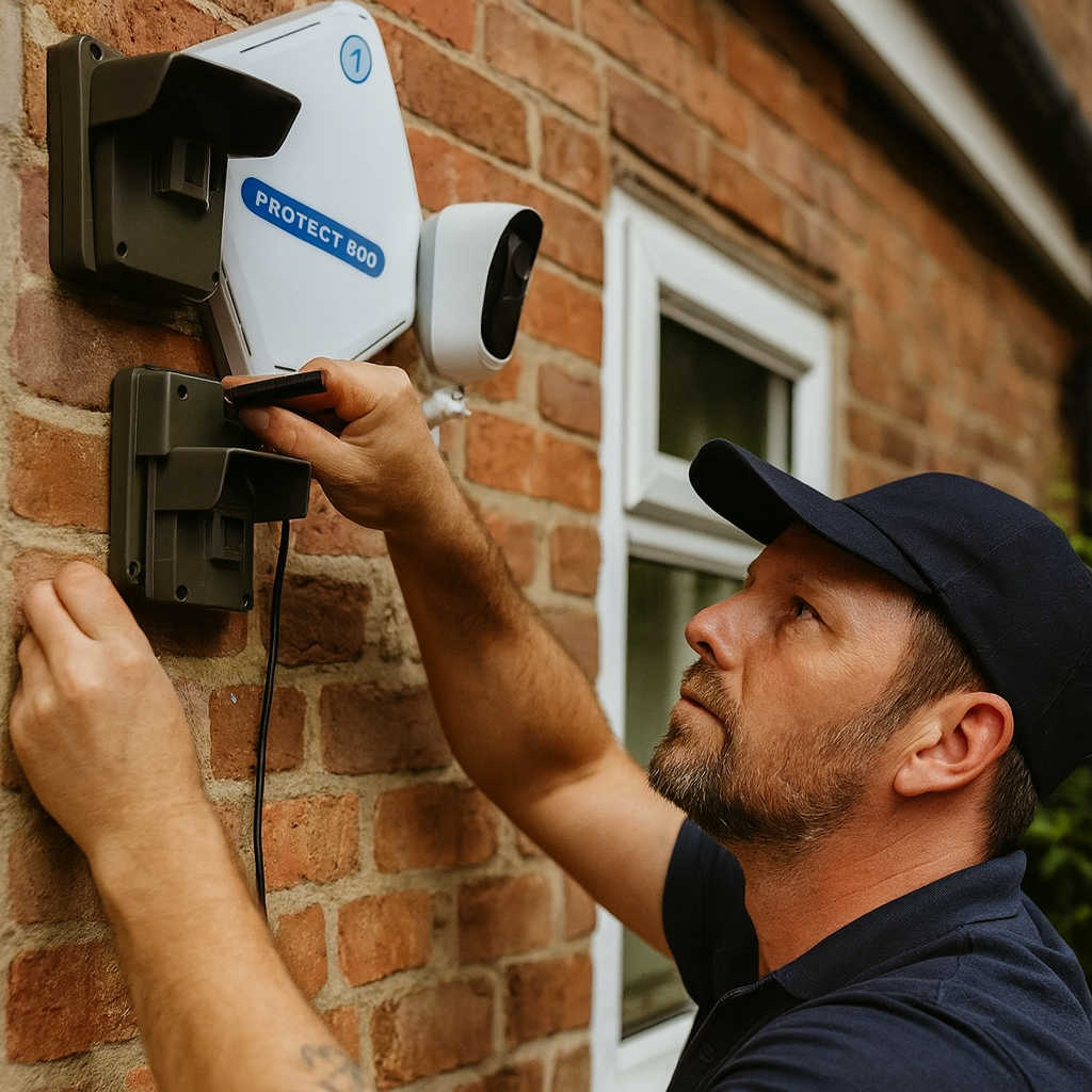 Home Security Kit: 2 × PIR Driveway Alert & 2 × Battery Wi-Fi Cameras