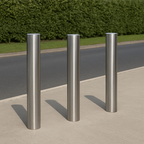 Premium Stainless Steel Round Bollard (48mm–204mm) – 1000mm Height | Fixed Access & Traffic Control Solution