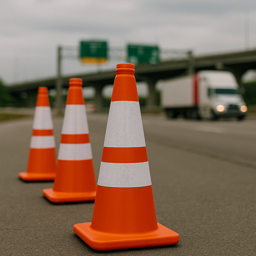 TC3 750 mm Traffic Cone – Sand-Filled Base & D2 Reflective Sleeve for Maximum Stability