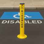 Disabled Fold-Down Parking Post – Lockable Barrier for Accessible Bay Security