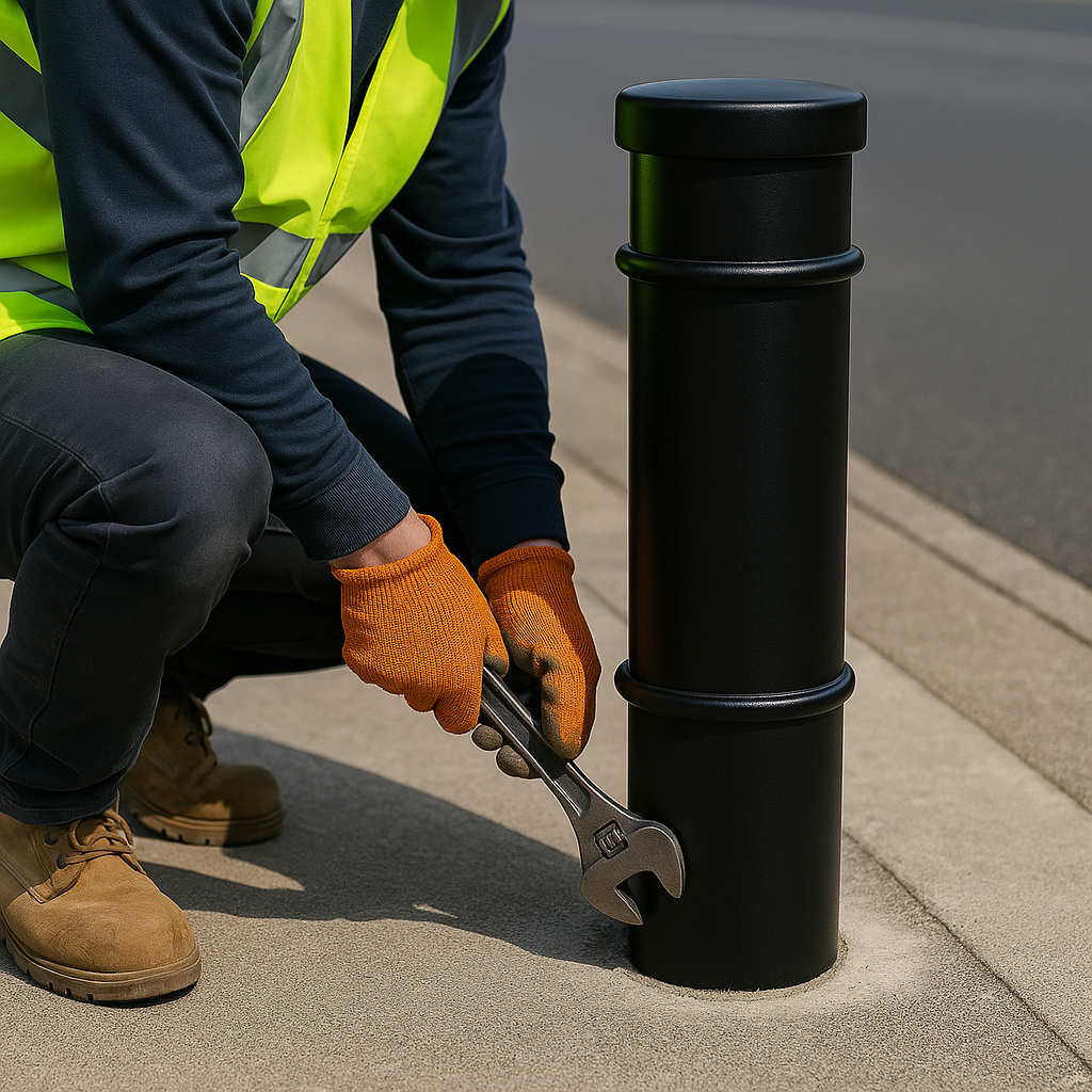 Elanora Accents Steel Bollard – 900mm Above Ground | Decorative Anti-Ram Barrier for Urban Safety & Property Protection