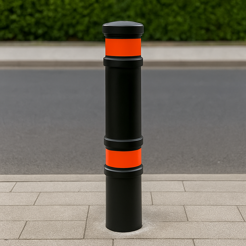 900mm MetraGuard Steel Bollard – Decorative Anti-Ram Barrier for Urban & Commercial Security