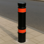 900mm MetraGuard Steel Bollard – Decorative Anti-Ram Barrier for Urban & Commercial Security